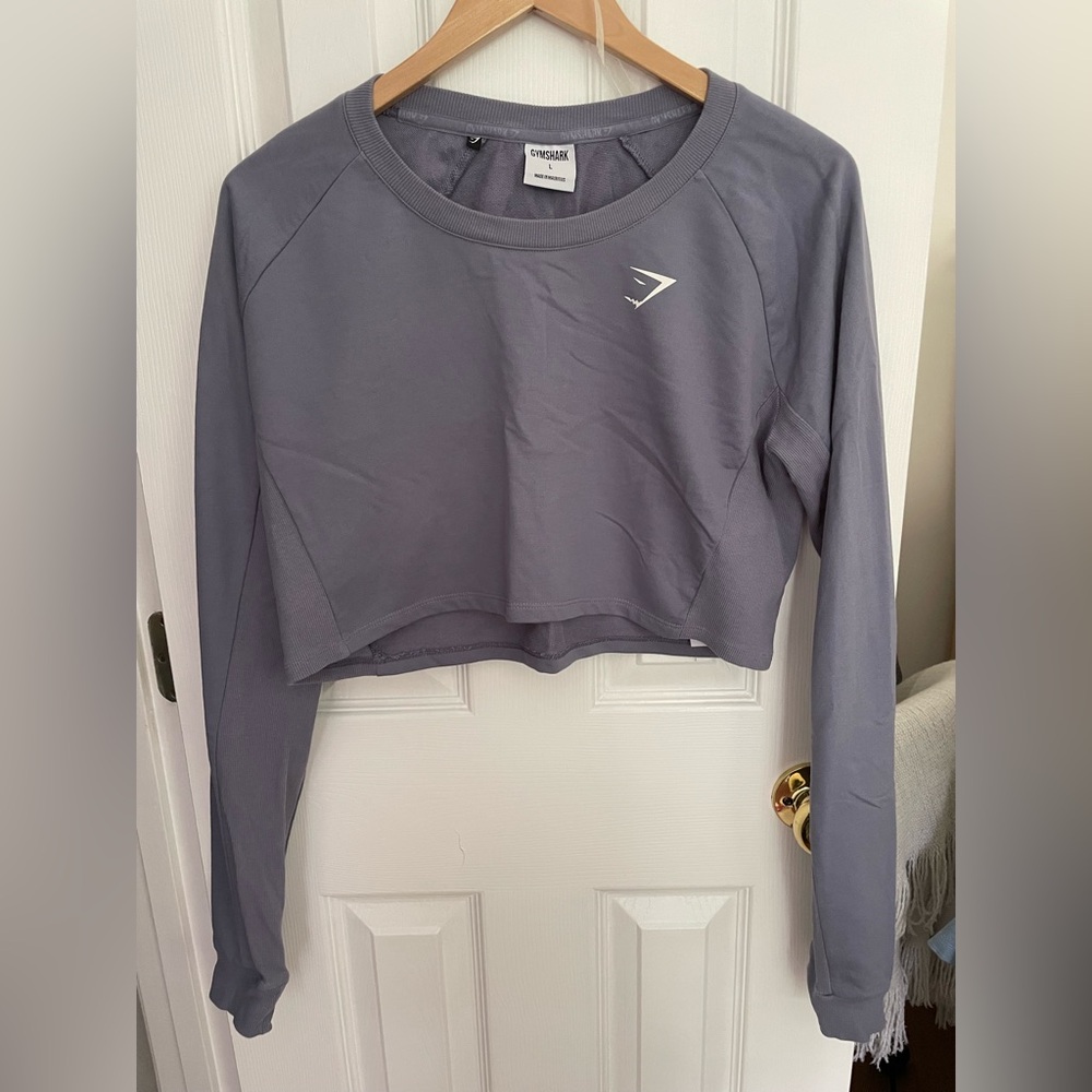 Gymshark Lavender Crop Sweatshirt